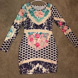 Multi Color Flower Dress